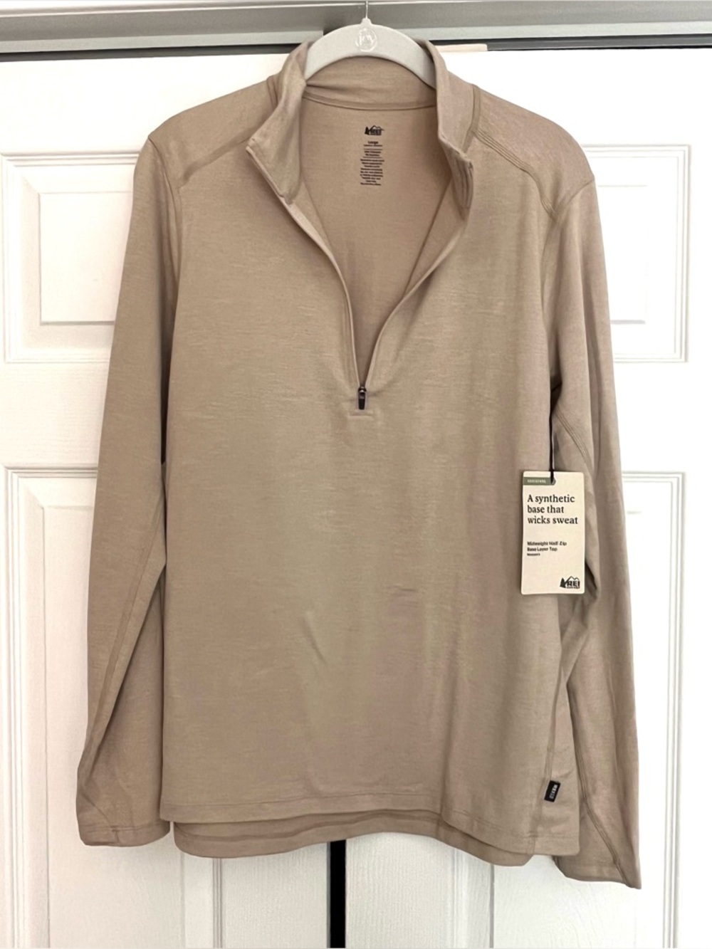 REI Midweight Half-Zip Base Layer Top Size Large